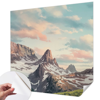 Carta da parati cameretta panorama montano