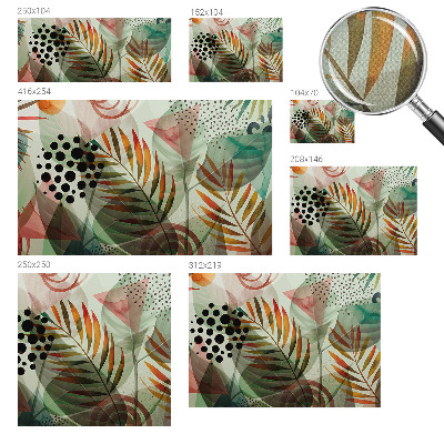 Fotomurale per cameretta Foglie astratte