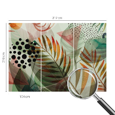 Fotomurale per cameretta Foglie astratte