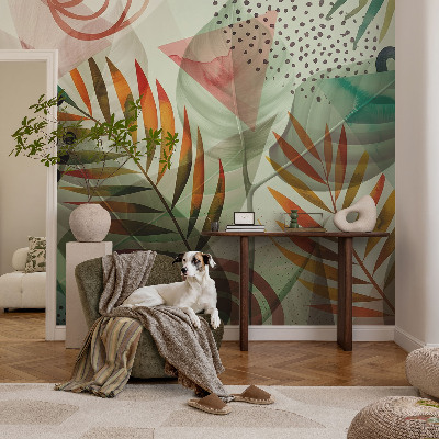 Fotomurale per cameretta Foglie astratte