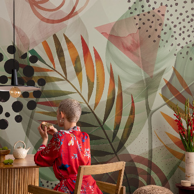 Fotomurale per cameretta Foglie astratte