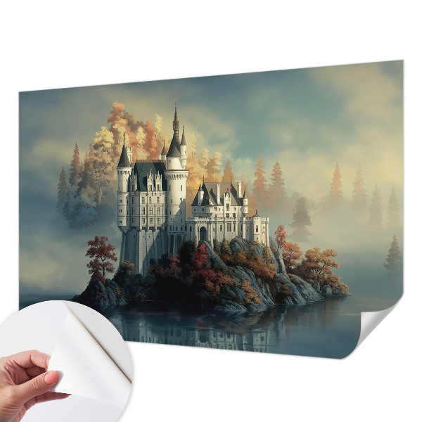 Carta da parati effetto profondità Castello delle fiabe