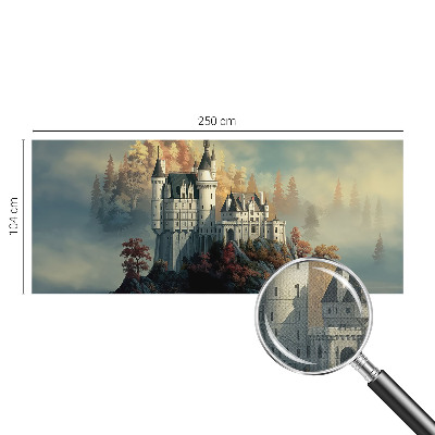 Carta da parati effetto profondità Castello delle fiabe