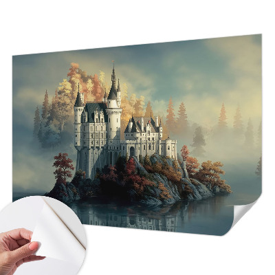 Carta da parati effetto profondità Castello delle fiabe