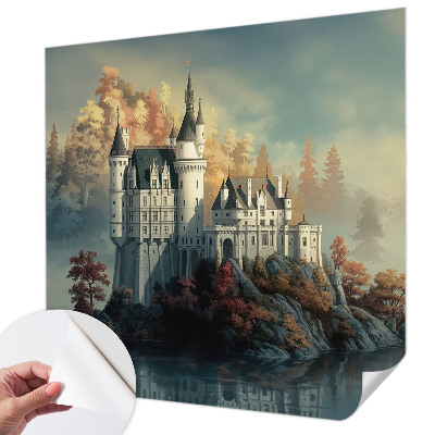 Carta da parati effetto profondità Castello delle fiabe