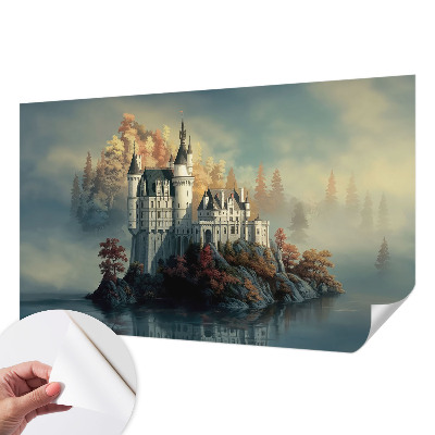 Carta da parati effetto profondità Castello delle fiabe