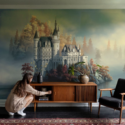 Carta da parati effetto profondità Castello delle fiabe