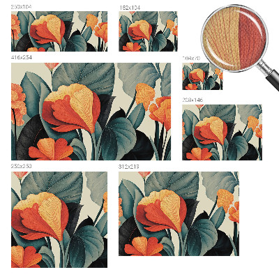 Fotomurale 3D Fiori colorati