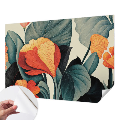 Fotomurale 3D Fiori colorati