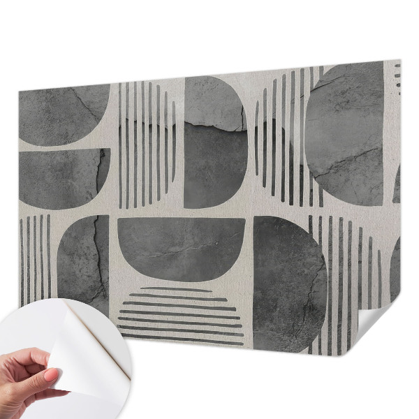 Carta da parati panoramica effetto 3D Forme geometriche