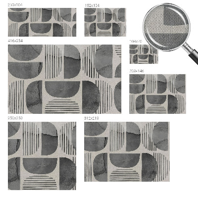 Carta da parati panoramica effetto 3D Forme geometriche