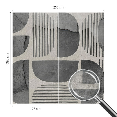 Carta da parati panoramica effetto 3D Forme geometriche