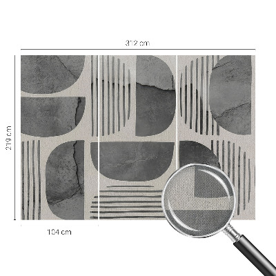Carta da parati panoramica effetto 3D Forme geometriche