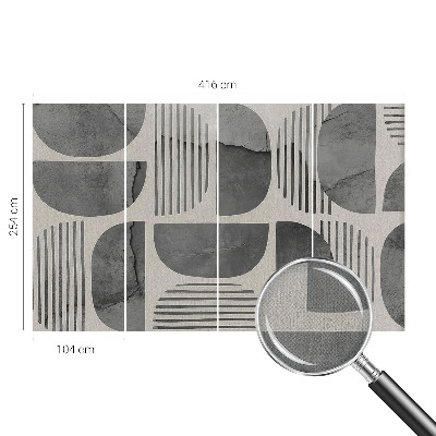 Carta da parati panoramica effetto 3D Forme geometriche