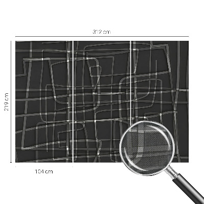 Carta da parati effetto profondità Linee astratte