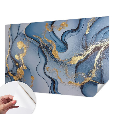 Carta da parati per cameretta Onde blu