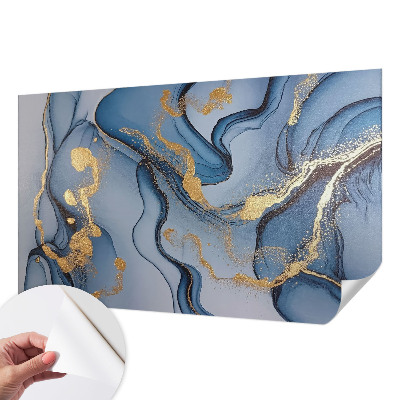Carta da parati per cameretta Onde blu