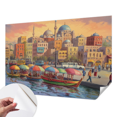 Carta da parati 3D costa urbana