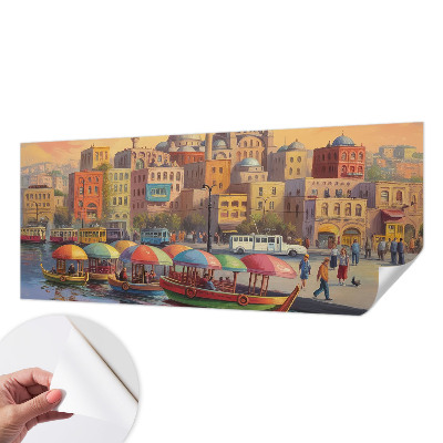 Carta da parati 3D costa urbana