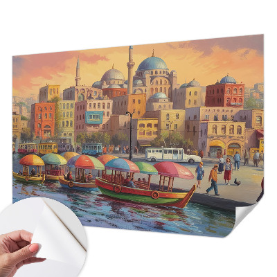 Carta da parati 3D costa urbana