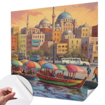Carta da parati 3D costa urbana