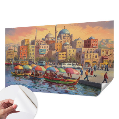 Carta da parati 3D costa urbana