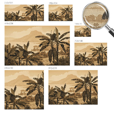 Carta da parati cameretta panorama tropicale