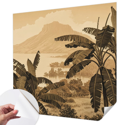 Carta da parati cameretta panorama tropicale