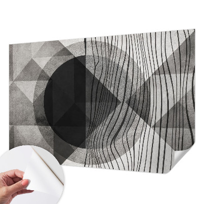 Carta da parati effetto profondità Forme astratte