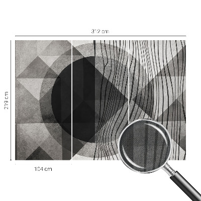 Carta da parati effetto profondità Forme astratte