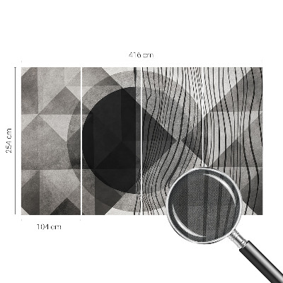 Carta da parati effetto profondità Forme astratte