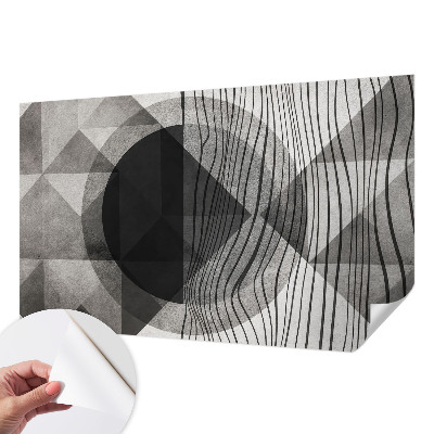 Carta da parati effetto profondità Forme astratte