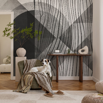 Carta da parati effetto profondità Forme astratte