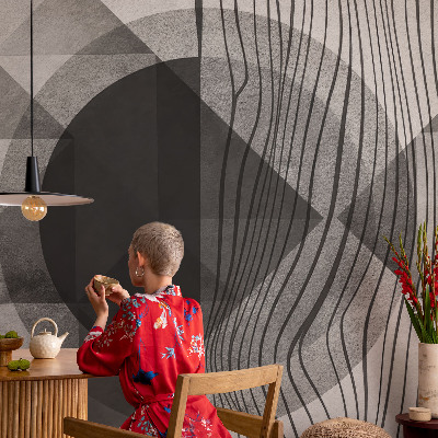 Carta da parati effetto profondità Forme astratte