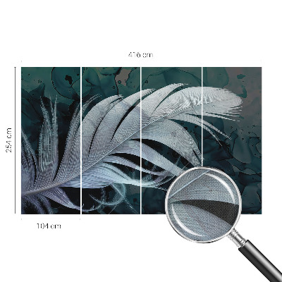 Carta da parati cameretta piuma eterea