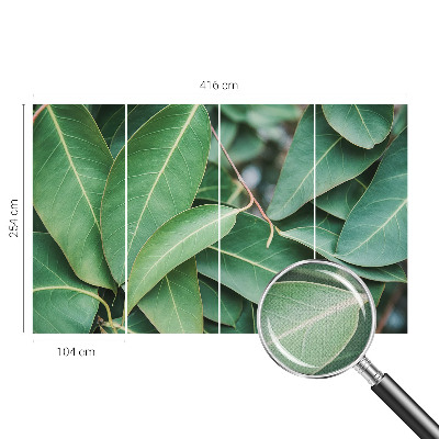 Carta da parati per cameretta Foglie verdi