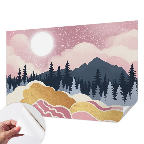 Fotomurale per bambini Tramonto rosa