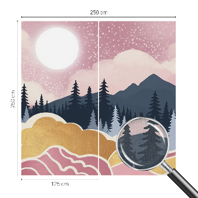 Fotomurale per bambini Tramonto rosa