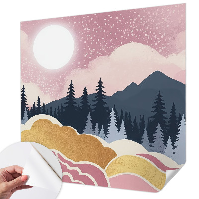 Fotomurale per bambini Tramonto rosa