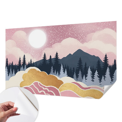 Fotomurale per bambini Tramonto rosa