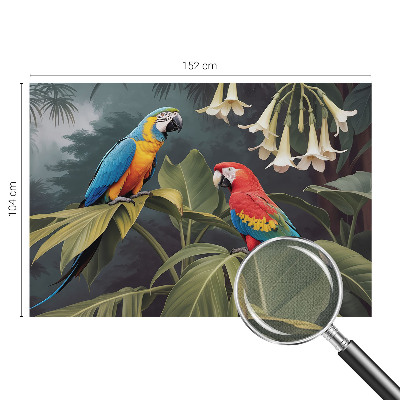 Carta da parati adesiva pappagalli colorati