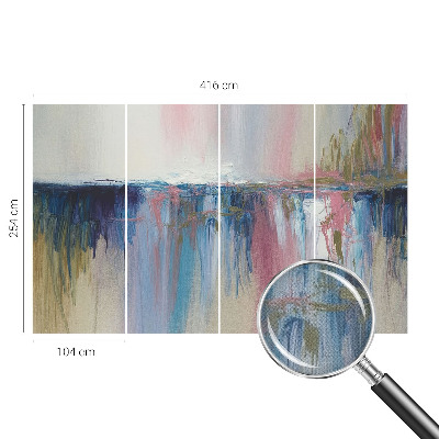 Carta da parati panoramica effetto 3D Astrazione colorata