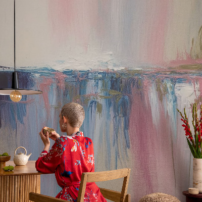 Carta da parati panoramica effetto 3D Astrazione colorata