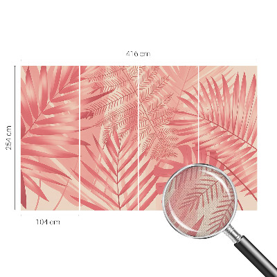 Carta da parati cameretta Foglie tropicali