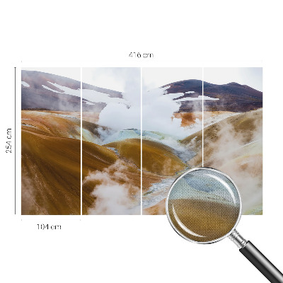 Carta da parati effetto profondità colline vulcaniche