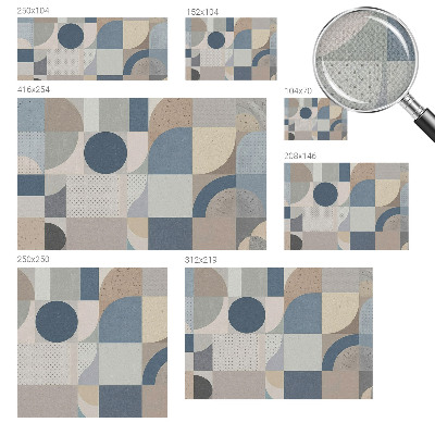 Carta da parati 3D Mosaico geometrico