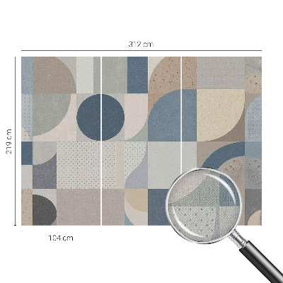 Carta da parati 3D Mosaico geometrico