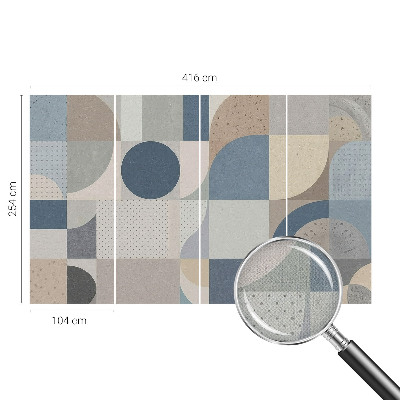 Carta da parati 3D Mosaico geometrico