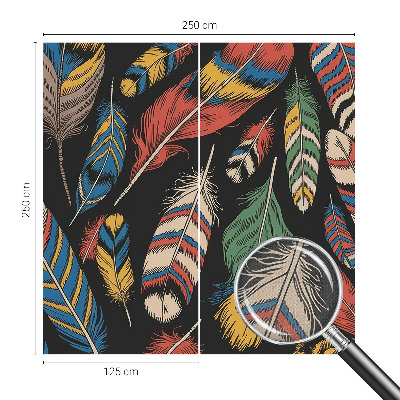 Carta da parati adesiva Piume colorate