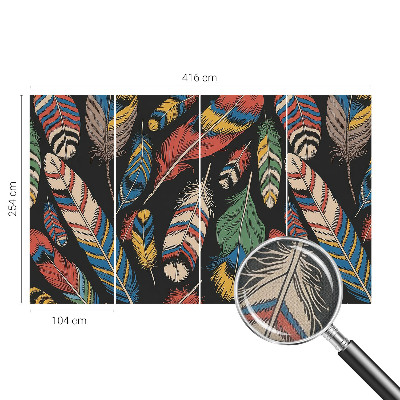 Carta da parati adesiva Piume colorate